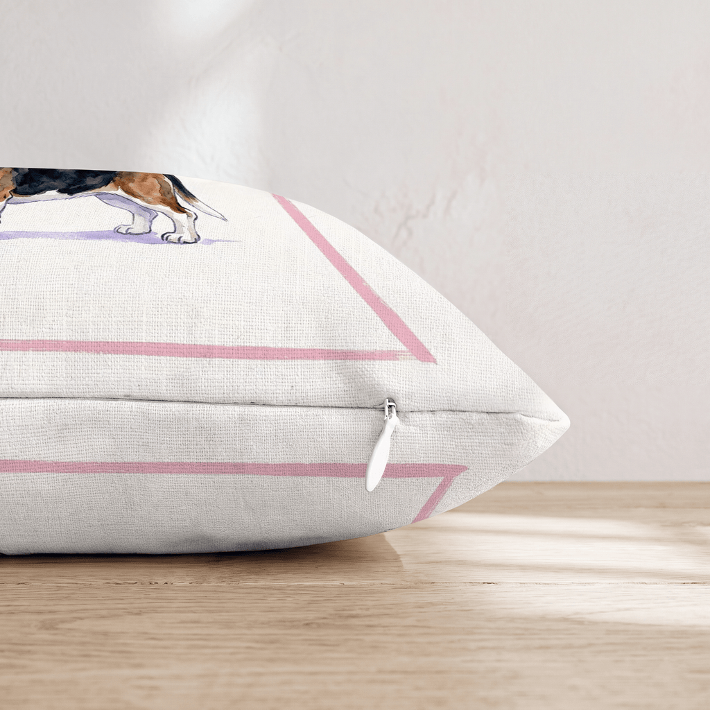 Cosmo Basset Hound Throw Pillow - Hillcroft Home