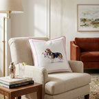 Cosmo Basset Hound Throw Pillow - Hillcroft Home