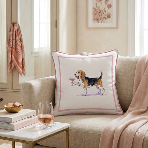 Cosmo Beagle Throw Pillow - Hillcroft Home