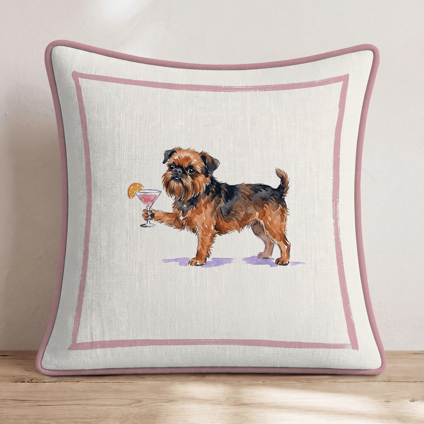 Cosmo Brussels Griffon Throw Pillow - Hillcroft Home