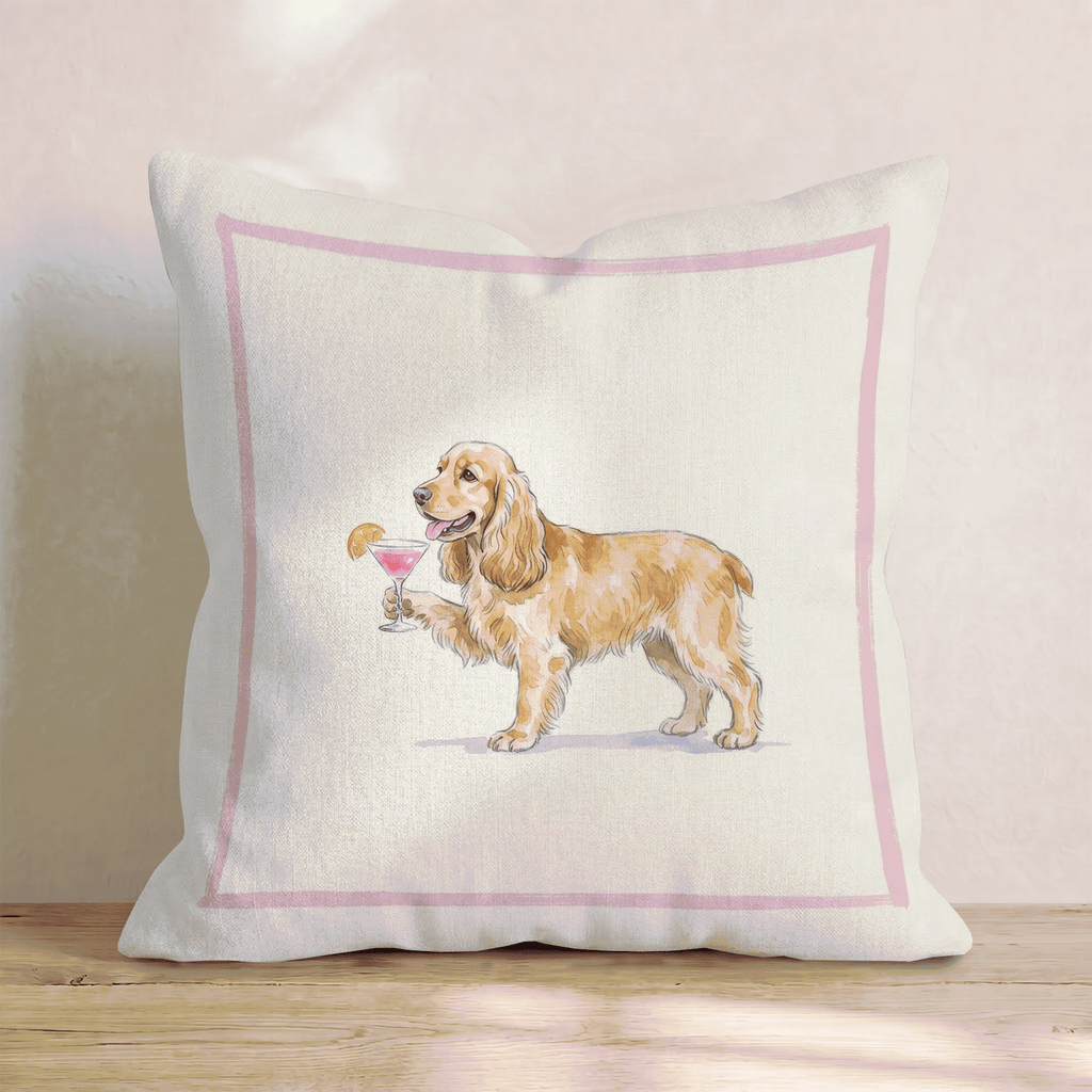 Cosmo Cocker Spaniel Throw Pillow - Hillcroft Home