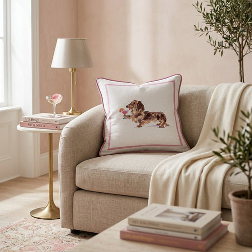 Cosmo Dachshund Throw Pillow - Hillcroft Home