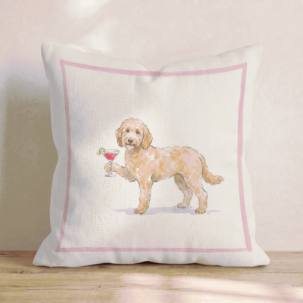 Cosmo Goldendoodle Throw Pillow - Hillcroft Home