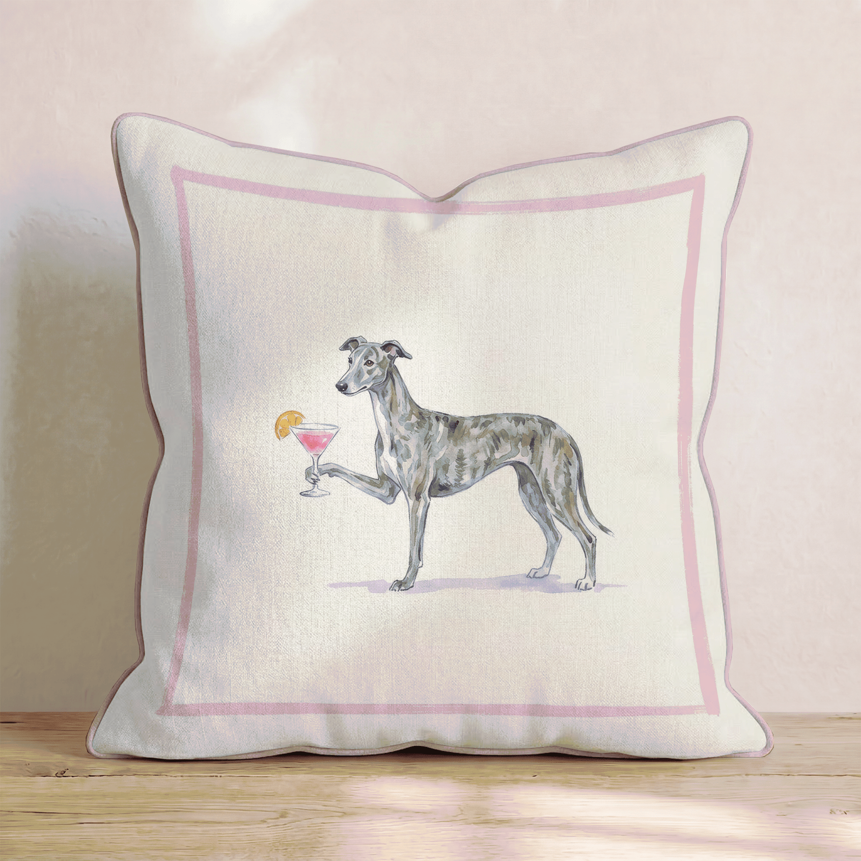 Cosmo Greyhound Throw Pillow - Hillcroft Home