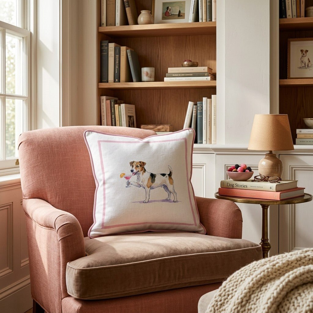 Cosmo Jack Russell Throw Pillow - Hillcroft Home