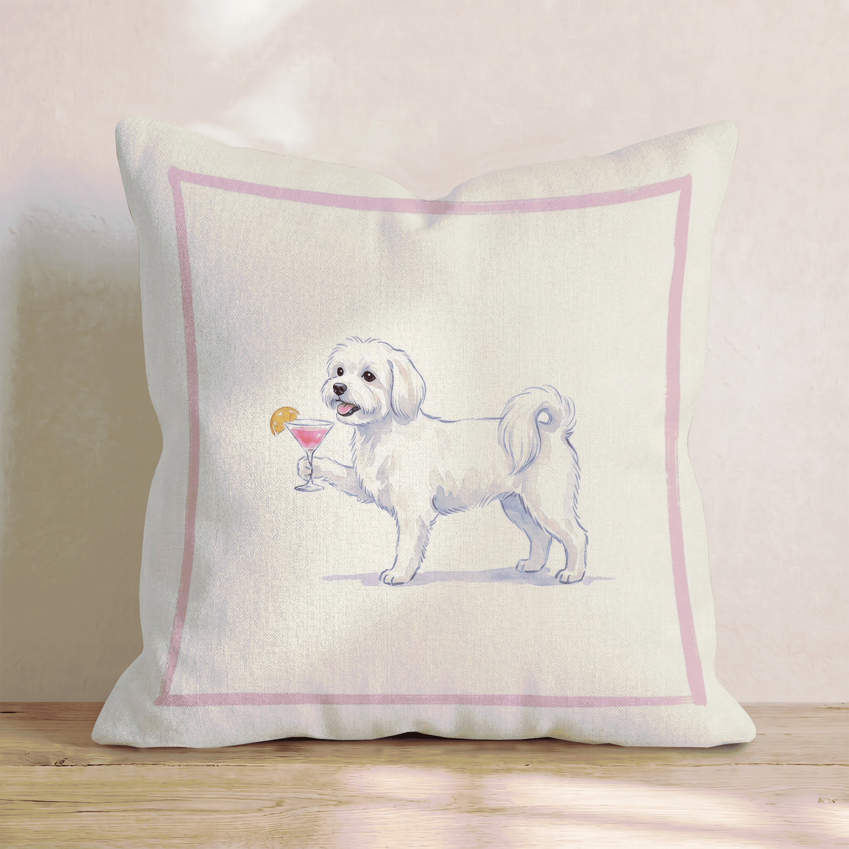 Cosmo Maltese Throw Pillow - Hillcroft Home