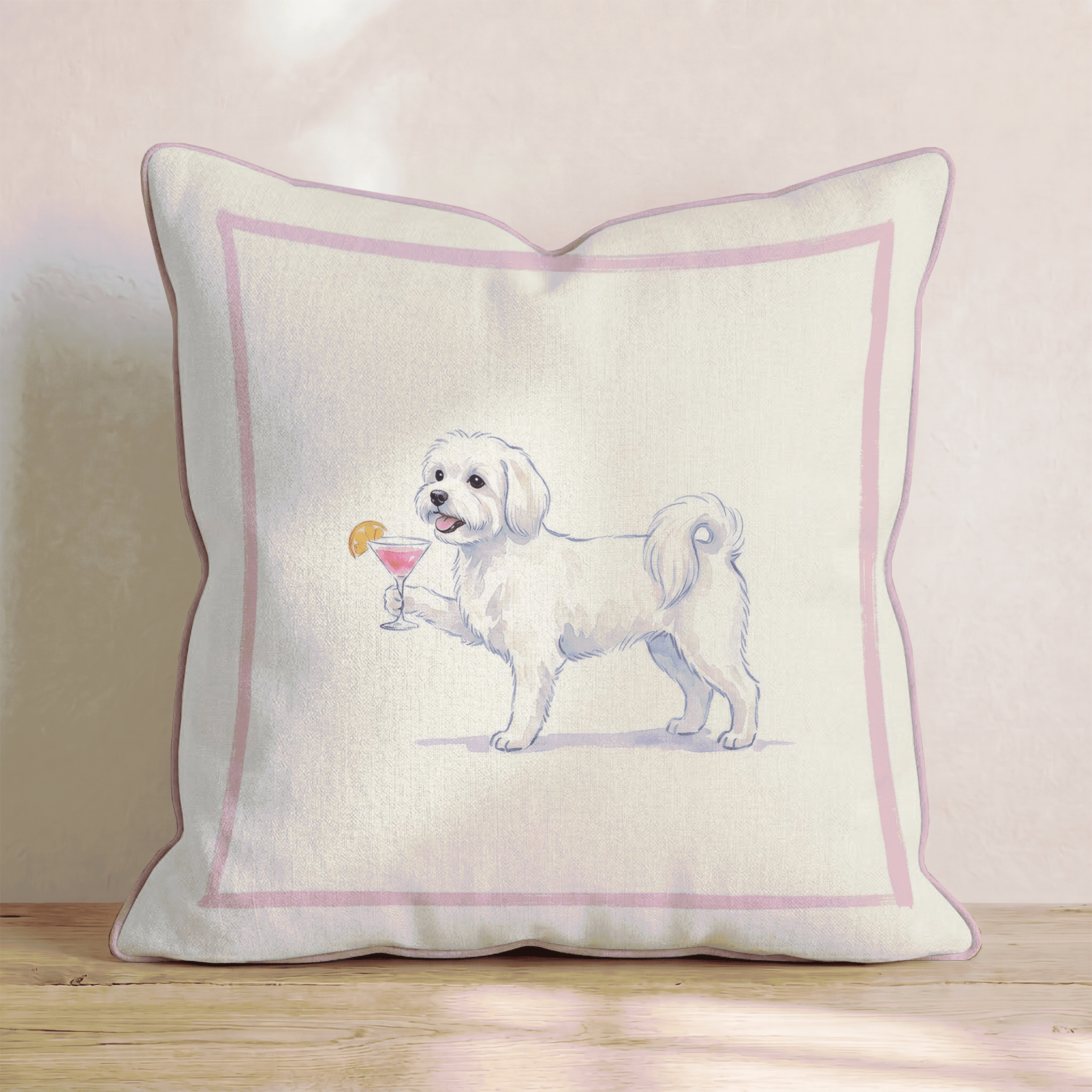 Cosmo Maltese Throw Pillow - Hillcroft Home