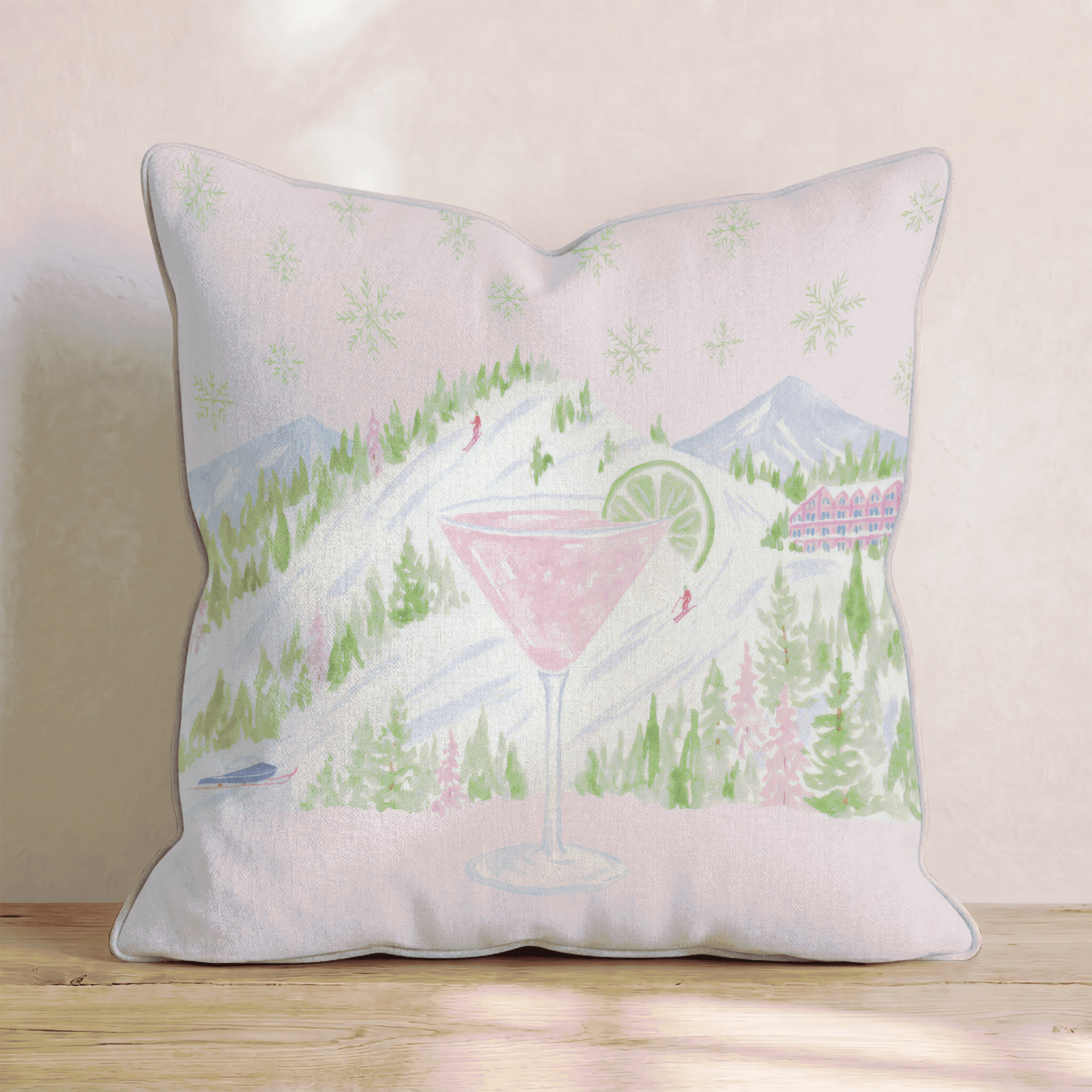 Cosmo Pink Slope Throw Pillow - Hillcroft Home