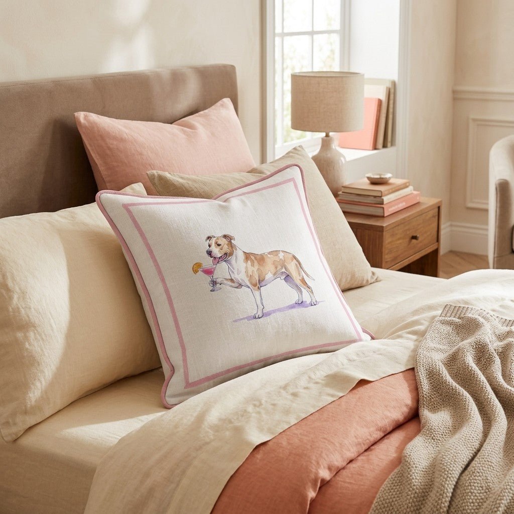 Cosmo Pit Bull Throw Pillow - Hillcroft Home