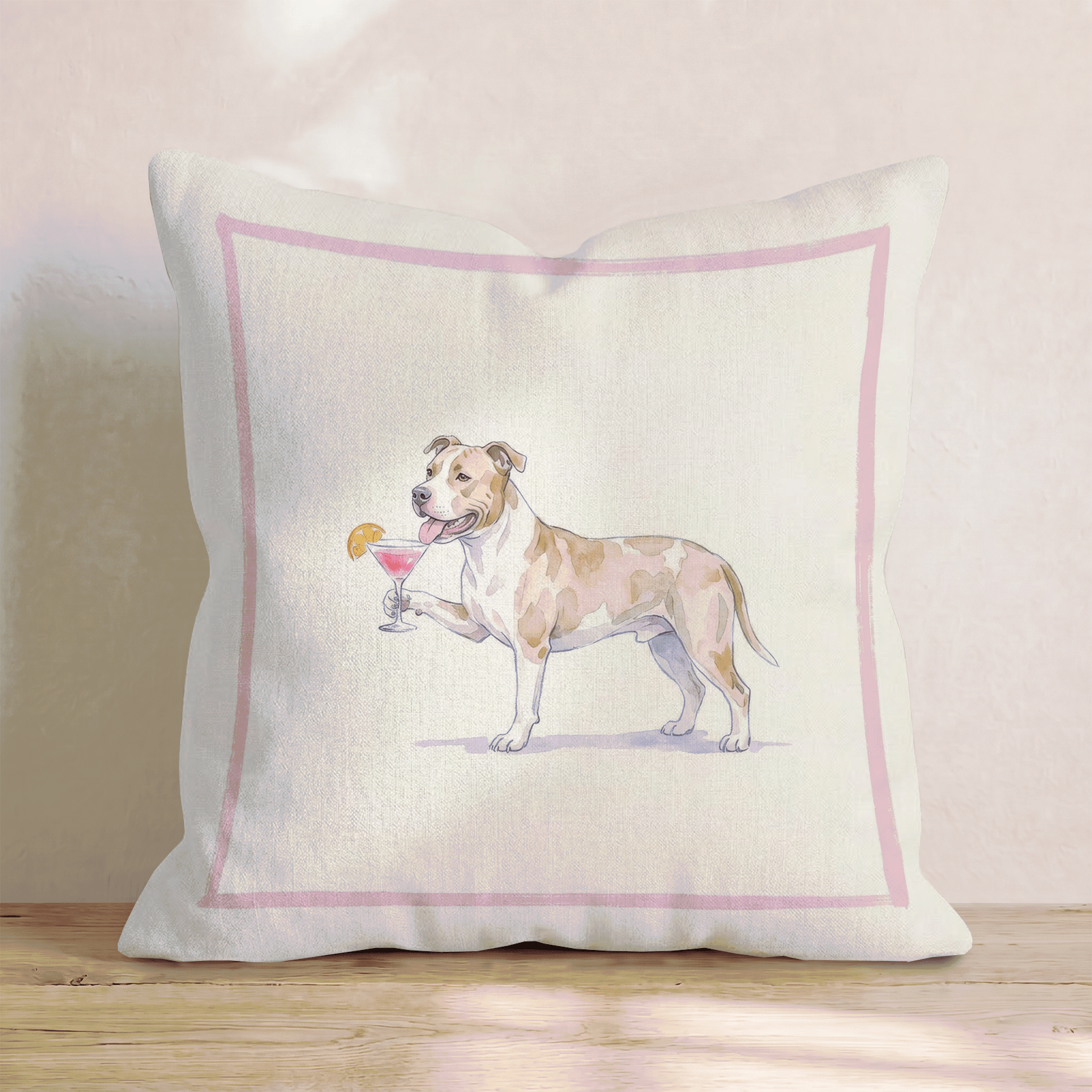 Cosmo Pit Bull Throw Pillow - Hillcroft Home
