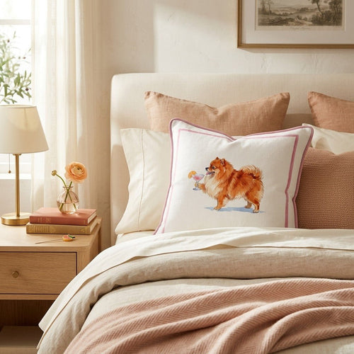 Cosmo Pomeranian Throw Pillow - Hillcroft Home