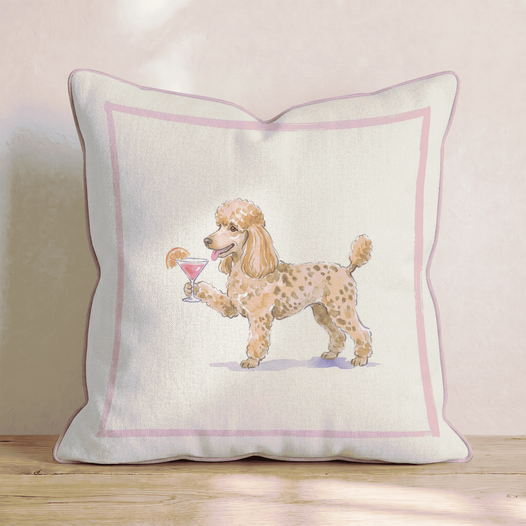 Cosmo Poodle_ Throw Pillow - Hillcroft Home