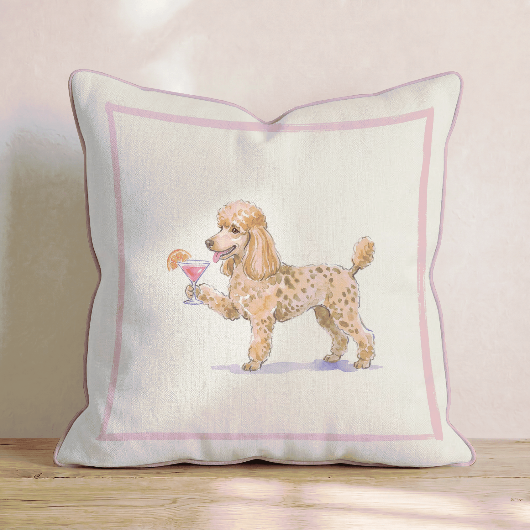 Cosmo Poodle_ Throw Pillow - Hillcroft Home