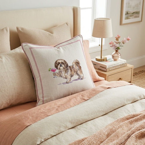 Cosmo Shih Tzu Throw Pillow - Hillcroft Home
