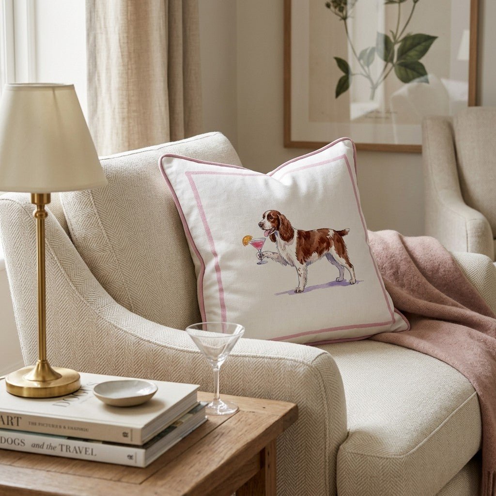 Cosmo Springer Spaniel Throw Pillow - Hillcroft Home