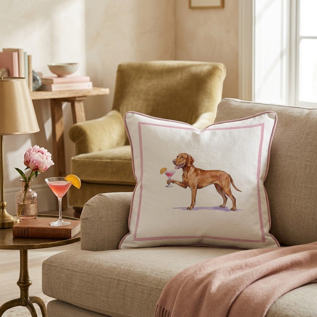 Cosmo Vizsla Throw Pillow - Hillcroft Home