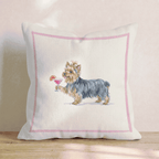 Cosmo Yorkshire Terrier Throw Pillow - Hillcroft Home