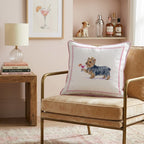 Cosmo Yorkshire Terrier Throw Pillow - Hillcroft Home
