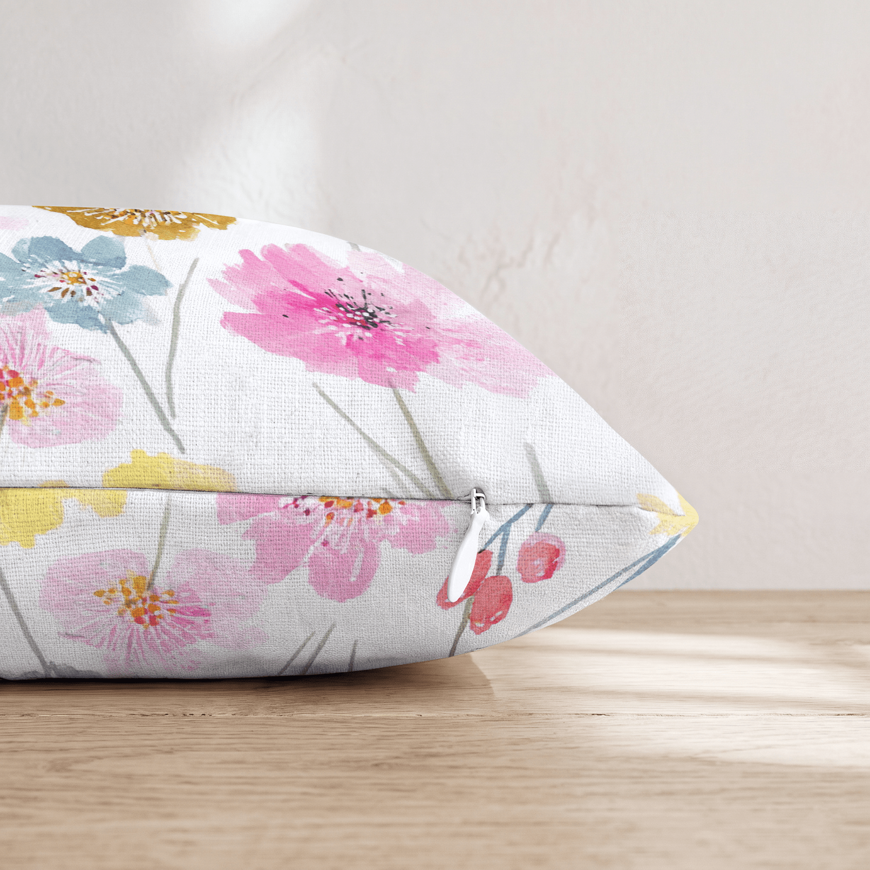 Cosmos and Buttercup Throw Pillow - Hillcroft Home