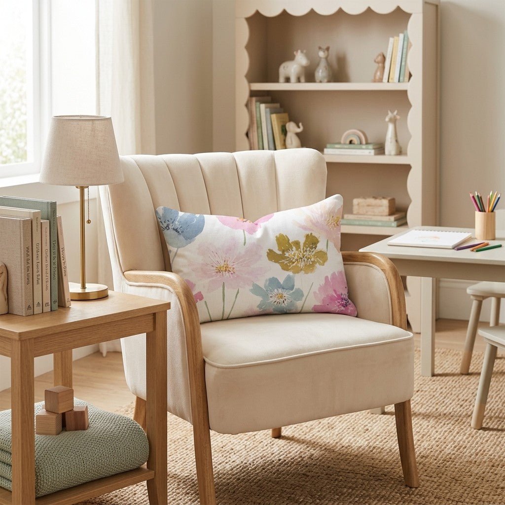 Cosmos and Buttercup Throw Pillow - Hillcroft Home