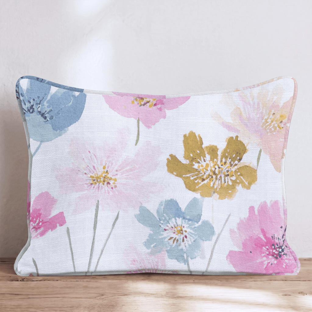 Cosmos and Buttercup Throw Pillow - Hillcroft Home