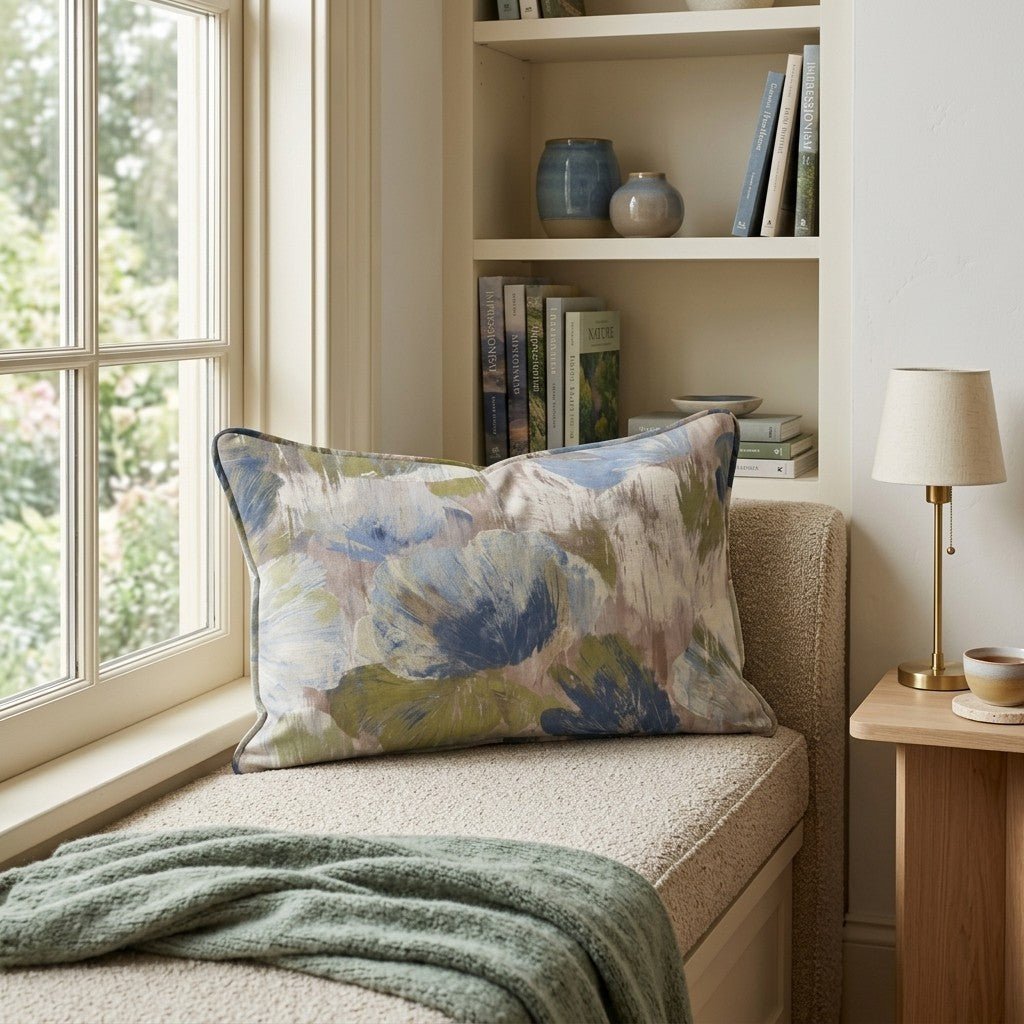 Cottage Abstract Throw Pillow - Hillcroft Home