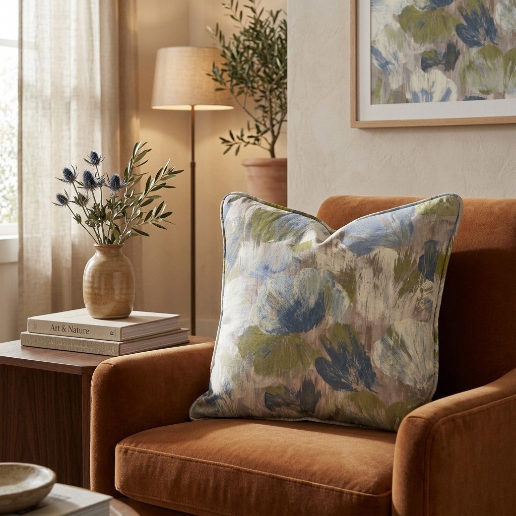 Cottage Abstract Throw Pillow - Hillcroft Home