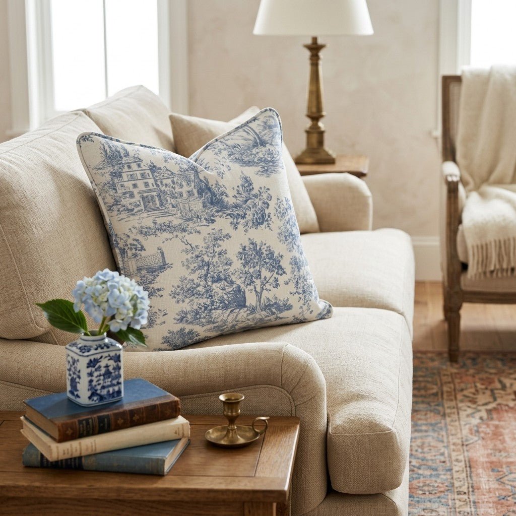 Cottages and bridges Throw Pillow - Hillcroft Home
