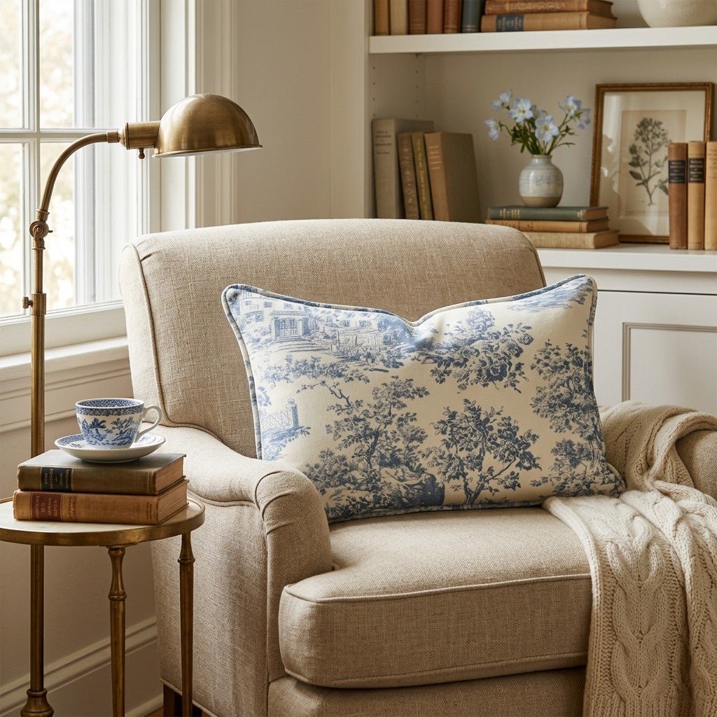 Cottages and bridges Throw Pillow - Hillcroft Home