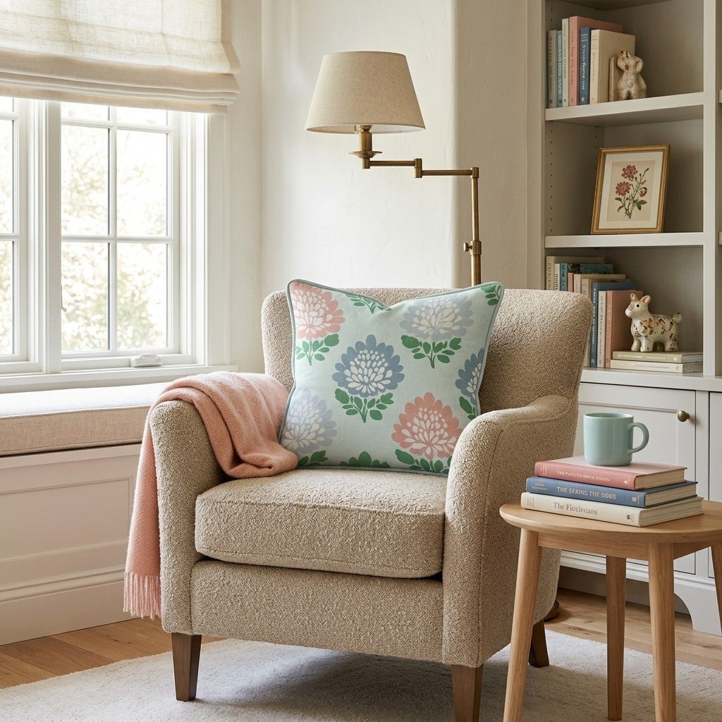 Country Blossoms Throw Pillow - Hillcroft Home