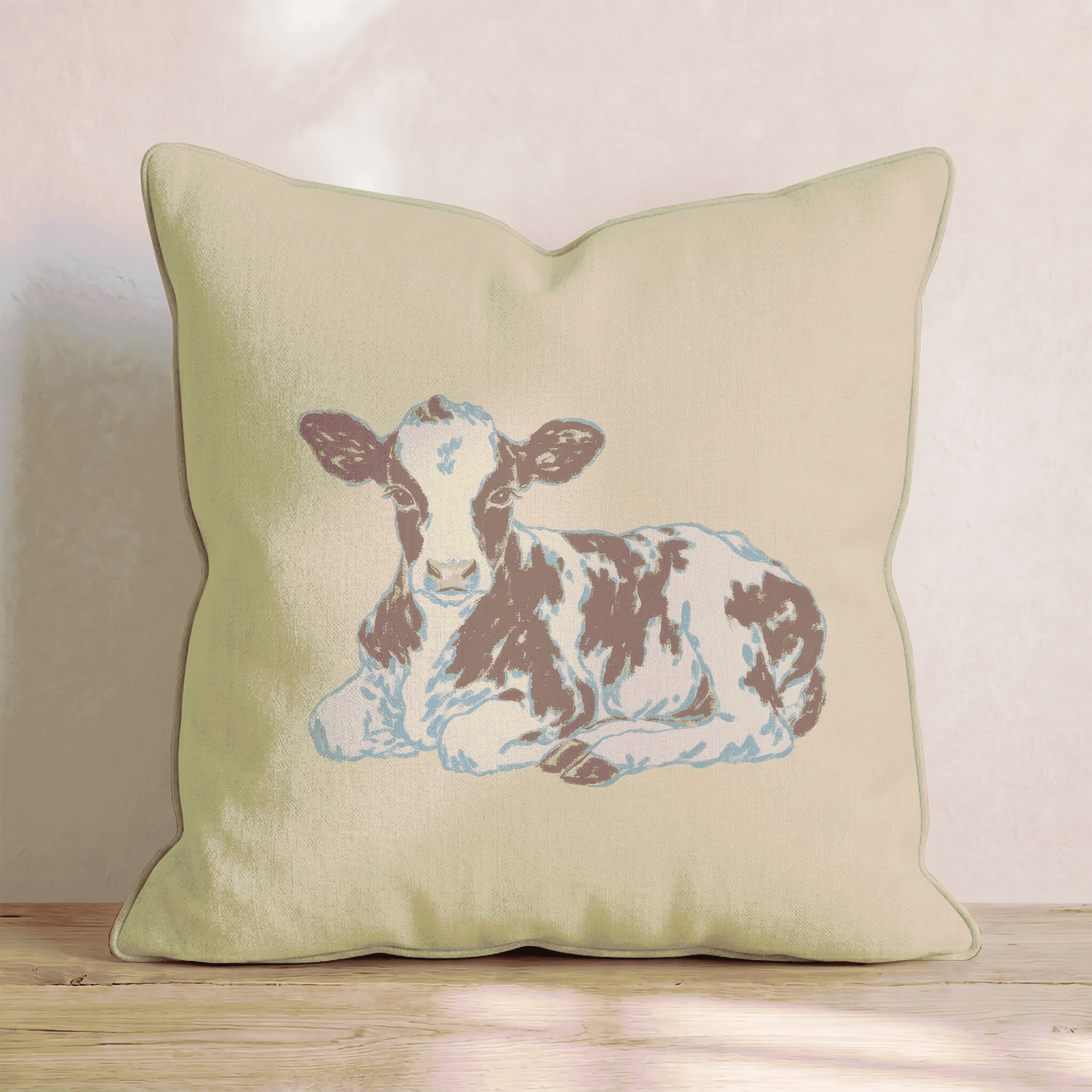 Country Cow Throw Pillow - Hillcroft Home