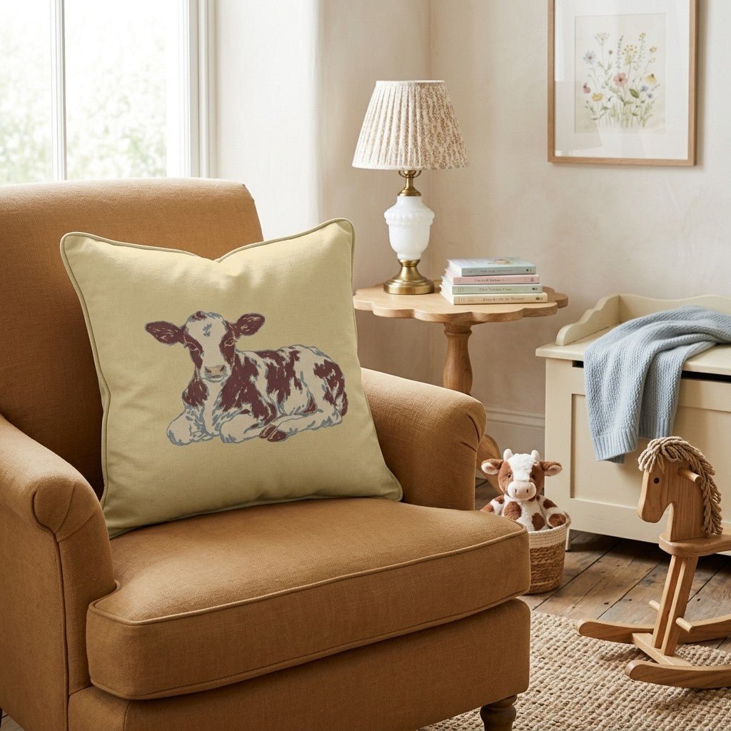 Country Cow Throw Pillow - Hillcroft Home