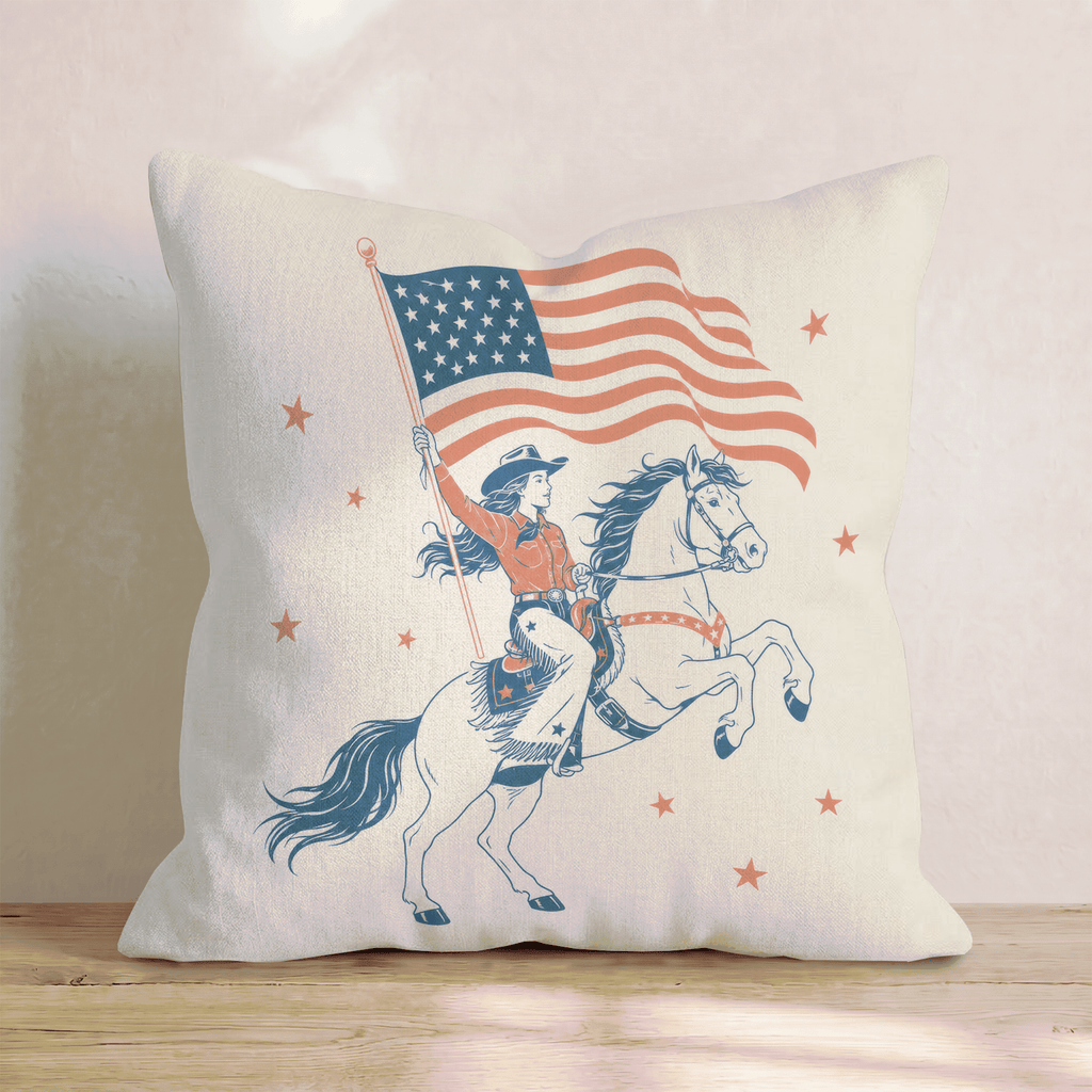 Country Of The Cowgirl Throw Pillow - Hillcroft Home