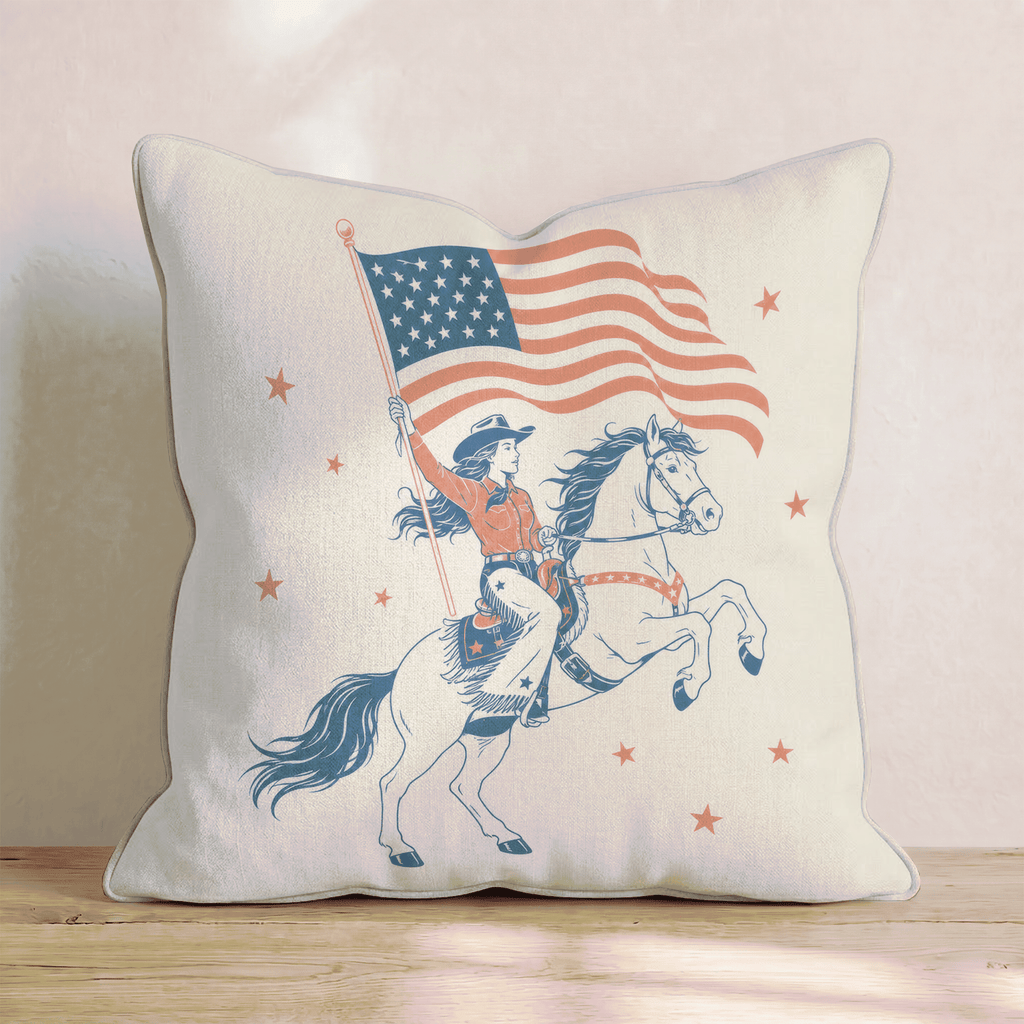 Country Of The Cowgirl Throw Pillow - Hillcroft Home