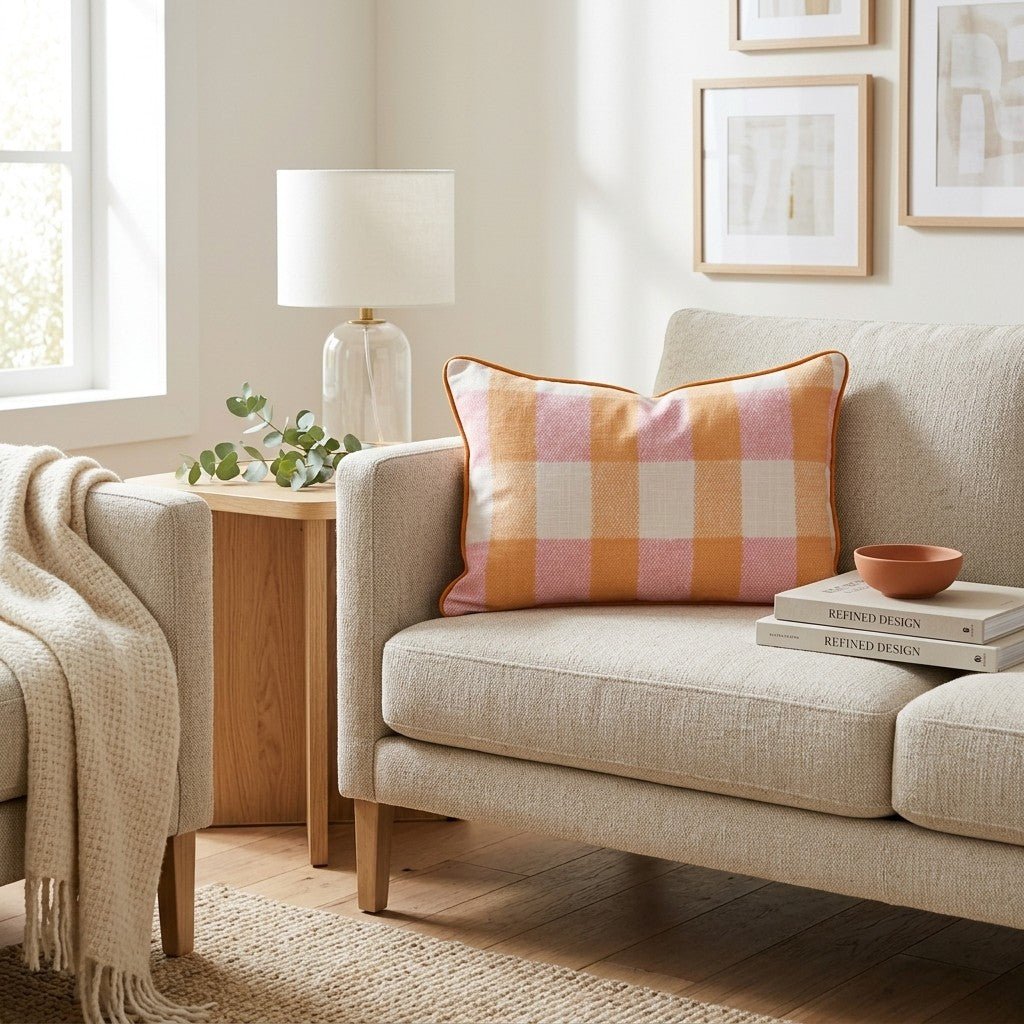 Countryside Plaid Throw Pillow - Hillcroft Home