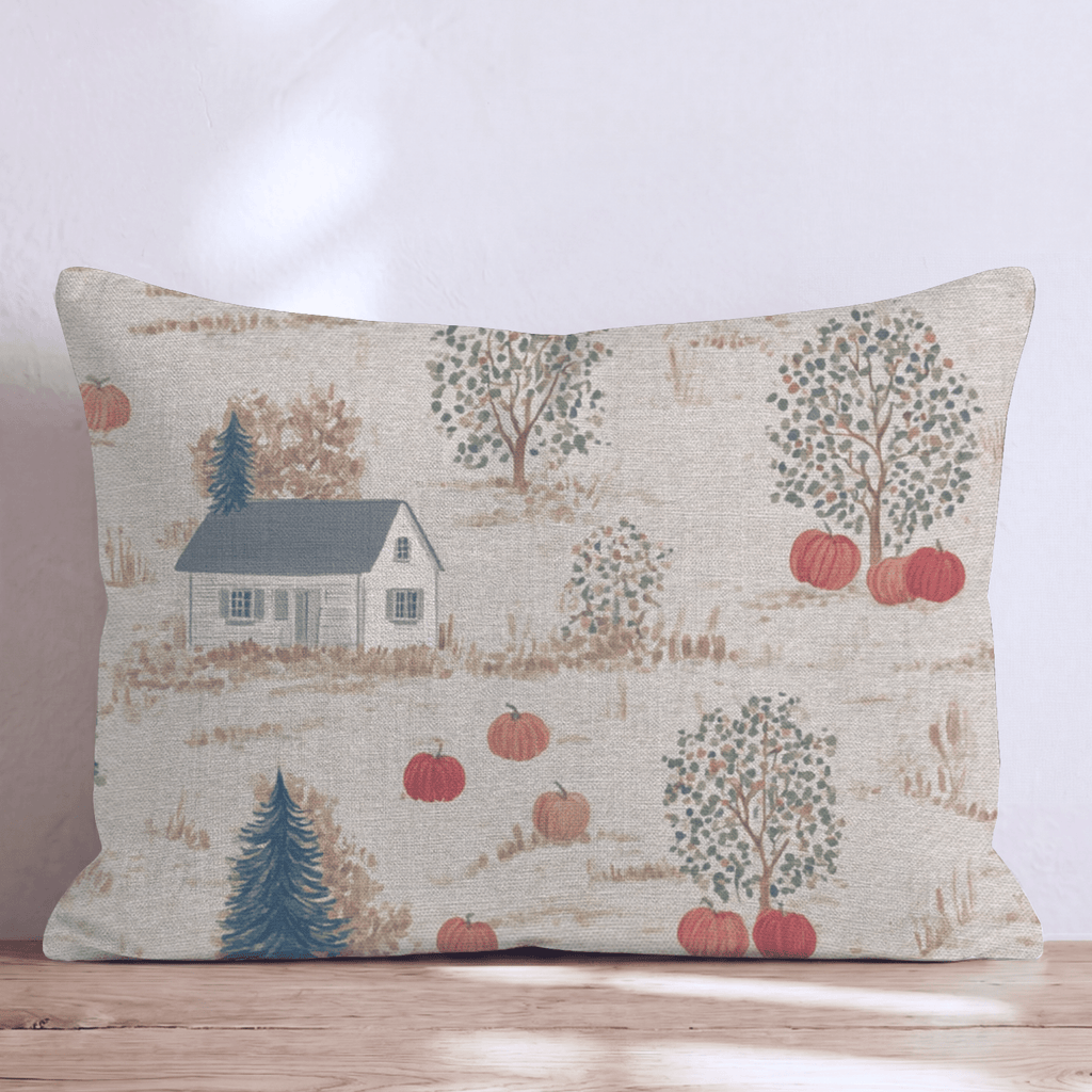 Countryside Pumpkin Farm Throw Pillow - Hillcroft Home