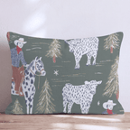 Cowboy Christmas Throw Pillow - Hillcroft Home