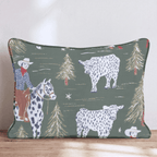 Cowboy Christmas Throw Pillow - Hillcroft Home