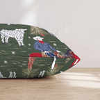 Cowboy Christmas Throw Pillow - Hillcroft Home