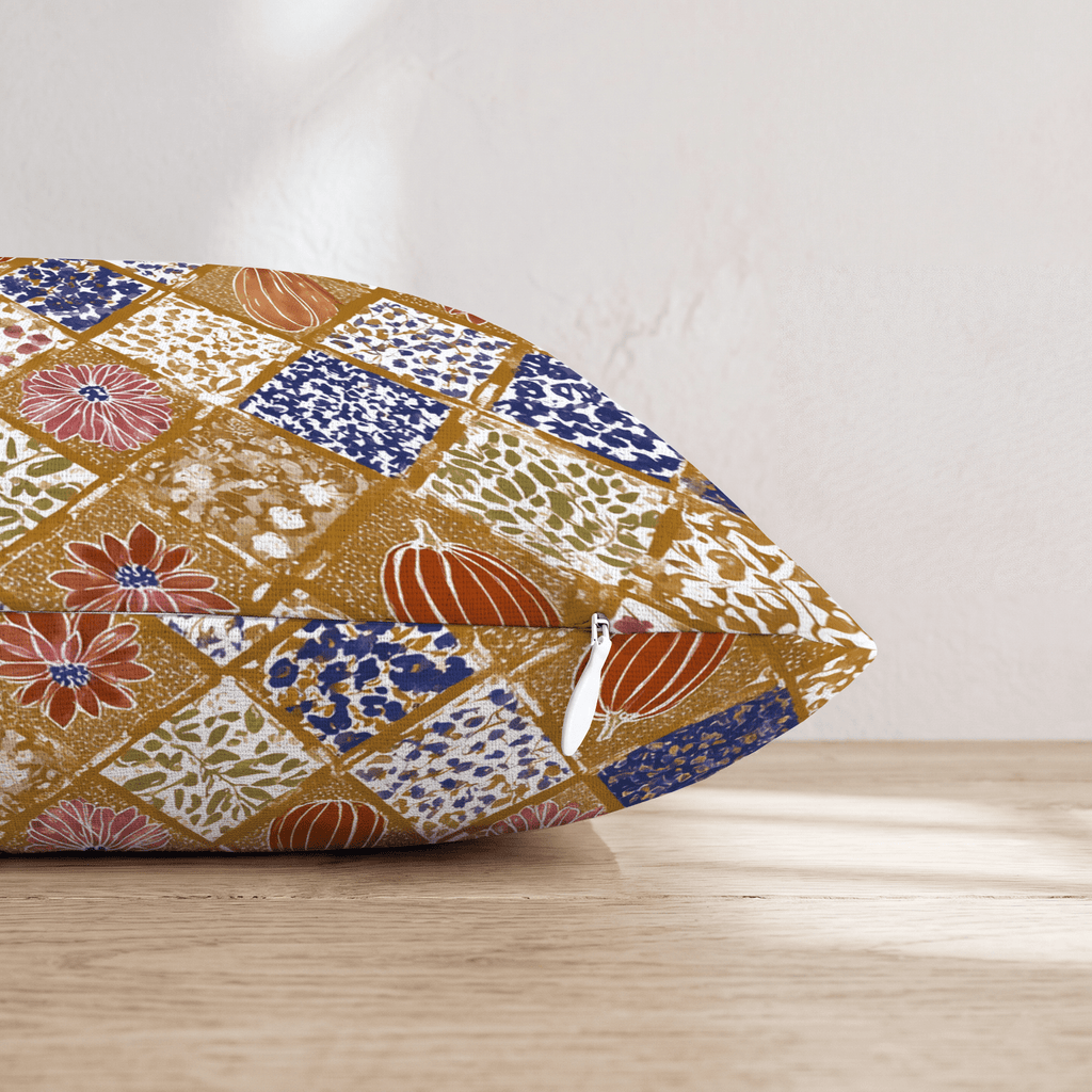 Cozy Autumn Quilt Throw Pillow - Hillcroft Home
