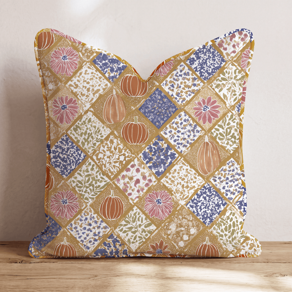 Cozy Autumn Quilt Throw Pillow - Hillcroft Home