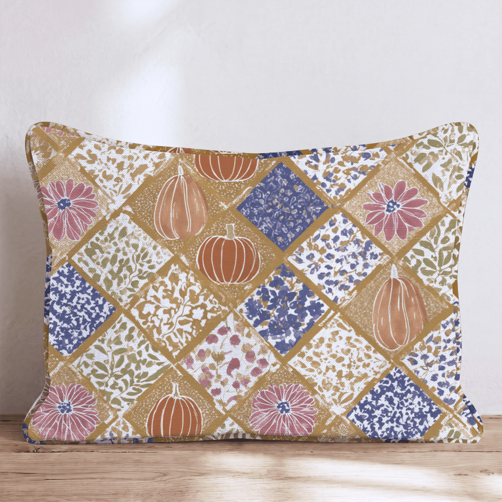 Cozy Autumn Quilt Throw Pillow - Hillcroft Home