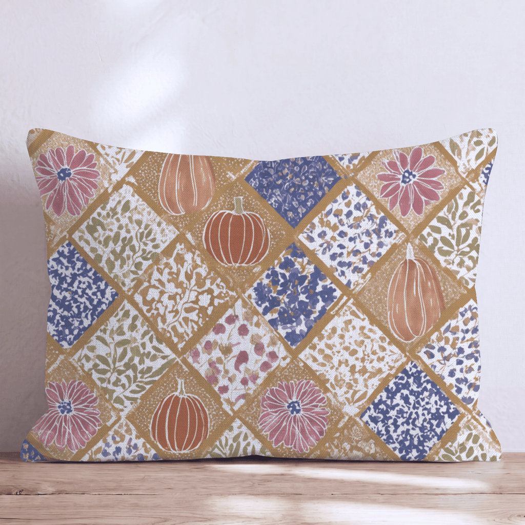 Cozy Autumn Quilt Throw Pillow - Hillcroft Home