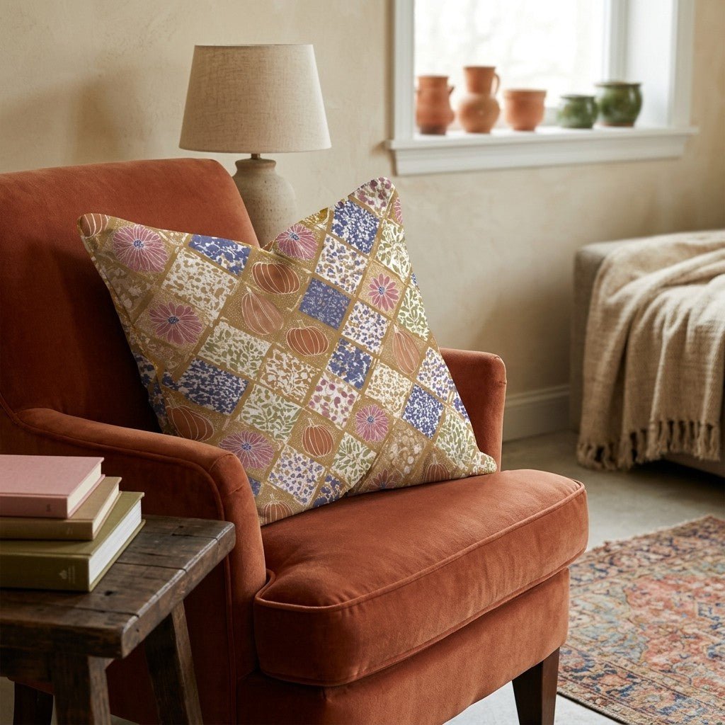 Cozy Autumn Quilt Throw Pillow - Hillcroft Home