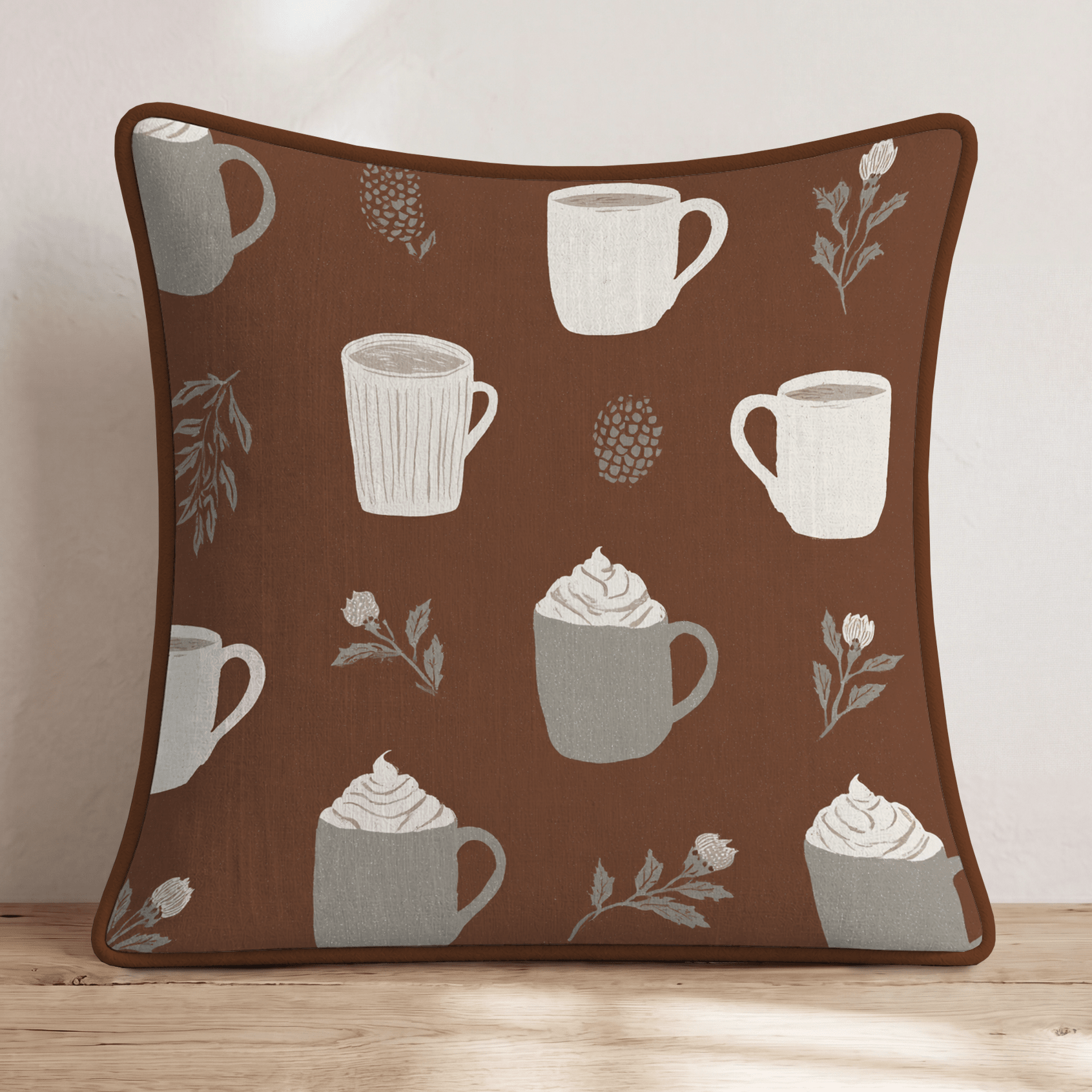Cozy Cafe Throw Pillow - Hillcroft Home