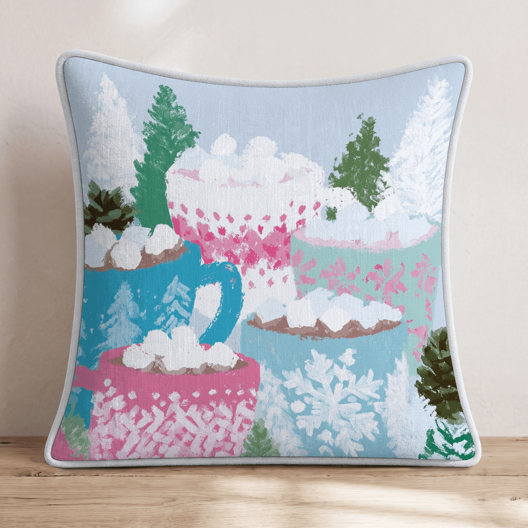 Cozy Cocoa Throw Pillow - Hillcroft Home