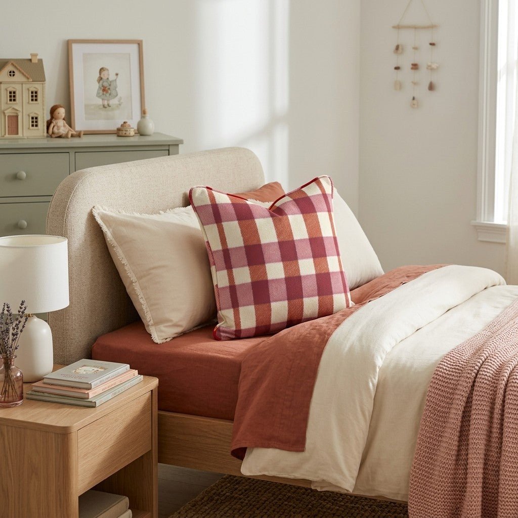 Cozy Gingham Throw Pillow - Hillcroft Home