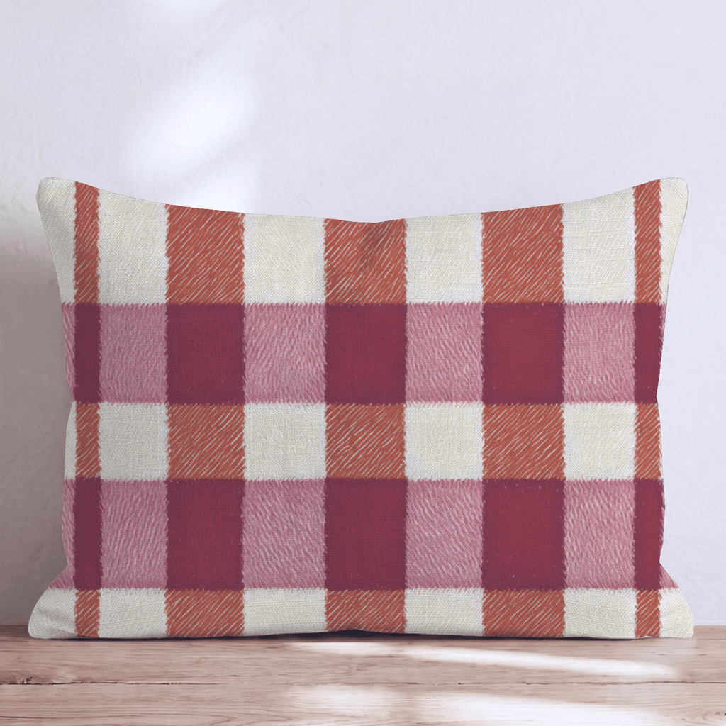 Cozy Gingham Throw Pillow - Hillcroft Home