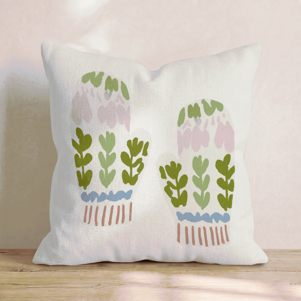 Cozy Mittens Throw Pillow - Hillcroft Home