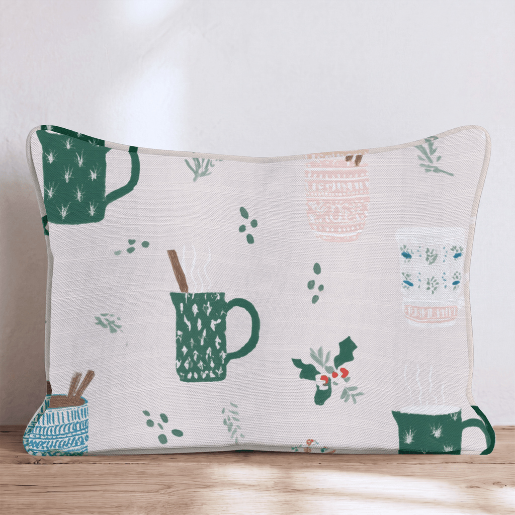 Cozy Mug Scatter Blush Throw Pillow - Hillcroft Home